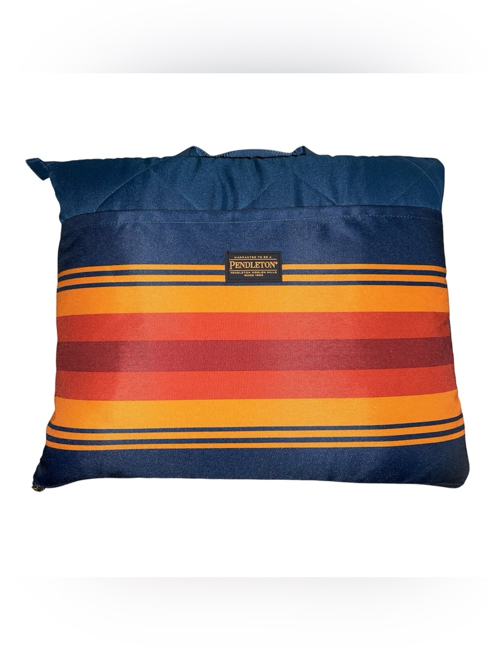 Pendleton Striped Toiletry Bag - Navy, Orange & Red